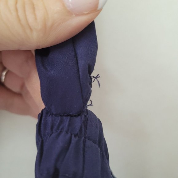 Lilly Pulitzer Dress Women S Sanilla Off The Shoulder Silk Navy Bell Sleeve Mini - Picture 11 of 14